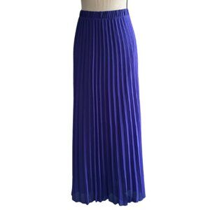MANGO BEAUTIFUL RICH PURPLE PLEATED MAXI SKIRT, SZ. L